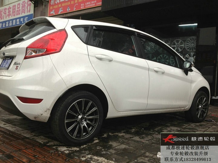 福特 新嘉年華 換裝15寸K3178 賽車黑亮面 (6)