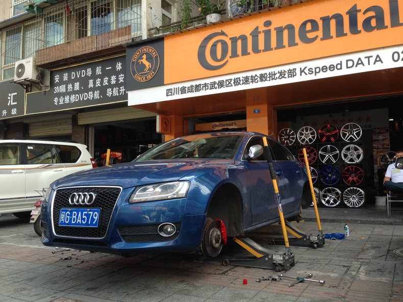 奧迪A5 換裝17村 kx5324 白底鍍鈦 (3)