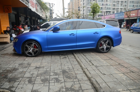 奧迪A5 換裝18寸 k9515 黑車面 (2)