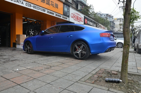 奧迪A5 換裝18寸 k9515 黑車面 (4)