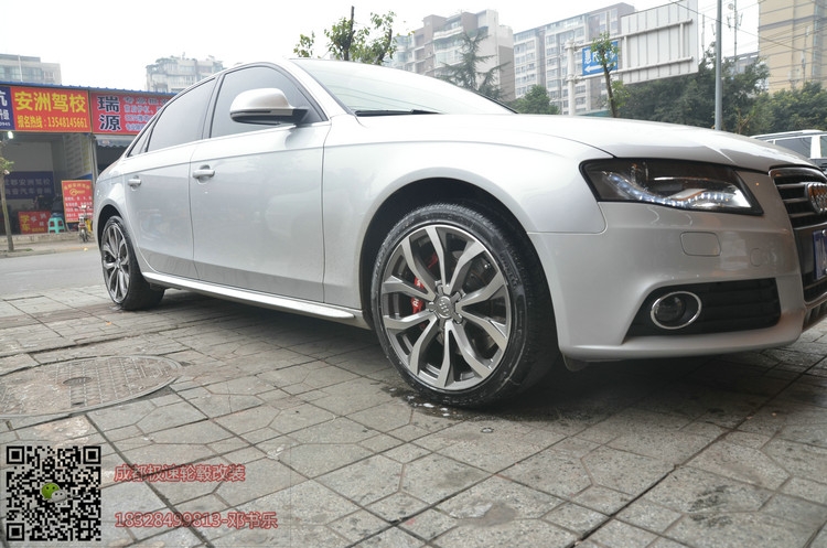 奧迪A4 升級18寸 k7349 槍灰車面 ( (9)