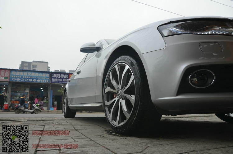 奧迪A4 升級18寸 k7349 槍灰車面 ( (2)