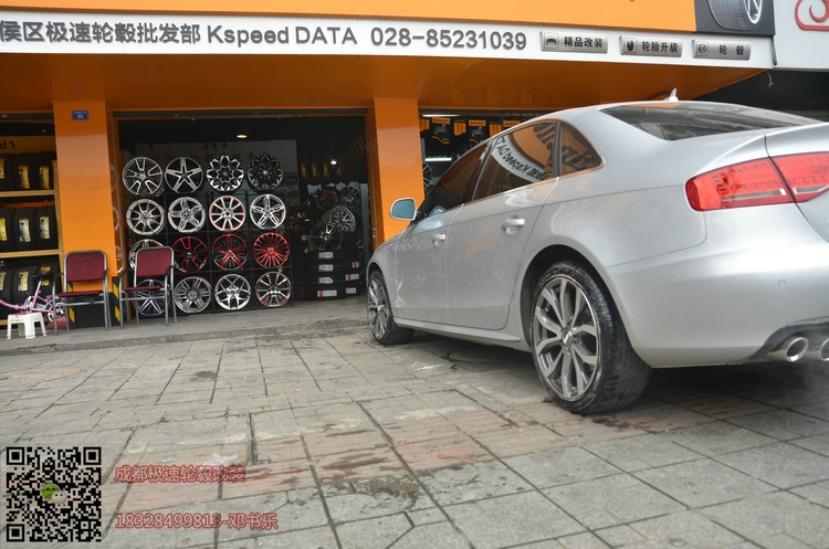 奧迪A4 升級18寸 k7349 槍灰車面 ( (6)