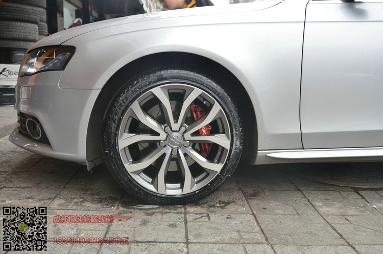 奧迪A4 升級18寸 k7349 槍灰車面 ( (5)