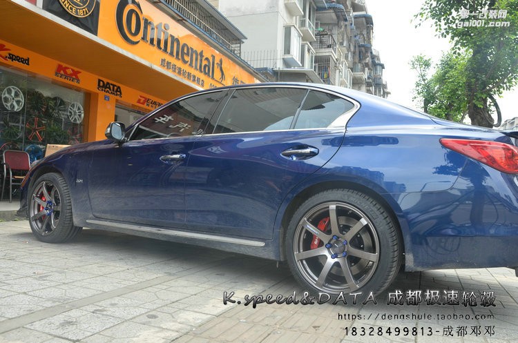 英菲尼迪 Q50 升級(jí)19寸 ENKIE RF20 配AP9040 370mm剎車碟 (47)