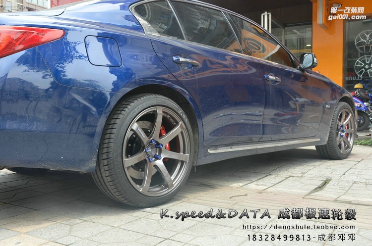 英菲尼迪 Q50 升級(jí)19寸 ENKIE RF20 配AP9040 370mm剎車碟 (46)