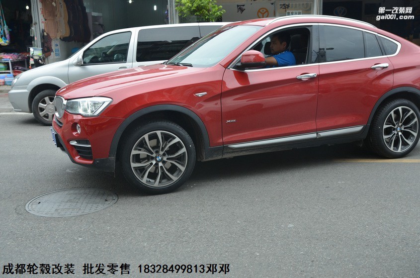 寶馬X4  升級19寸 前后配輪轂 裝車完成 (12)