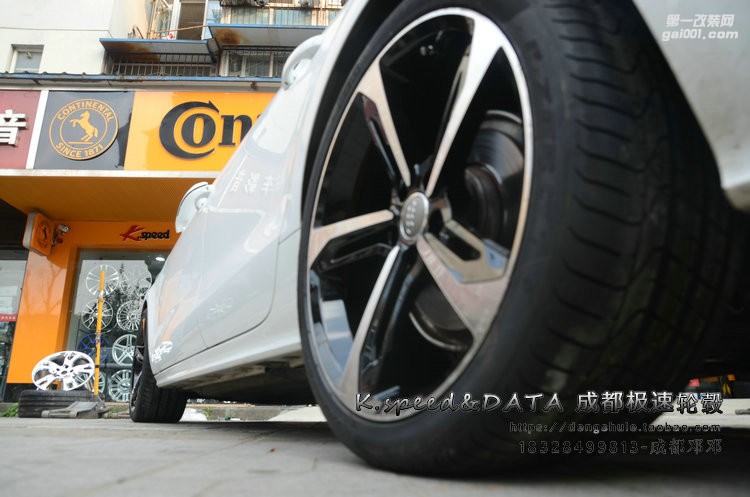 奧迪A7 升級20寸刀鋒鍛造輪轂黑色車面 (9)