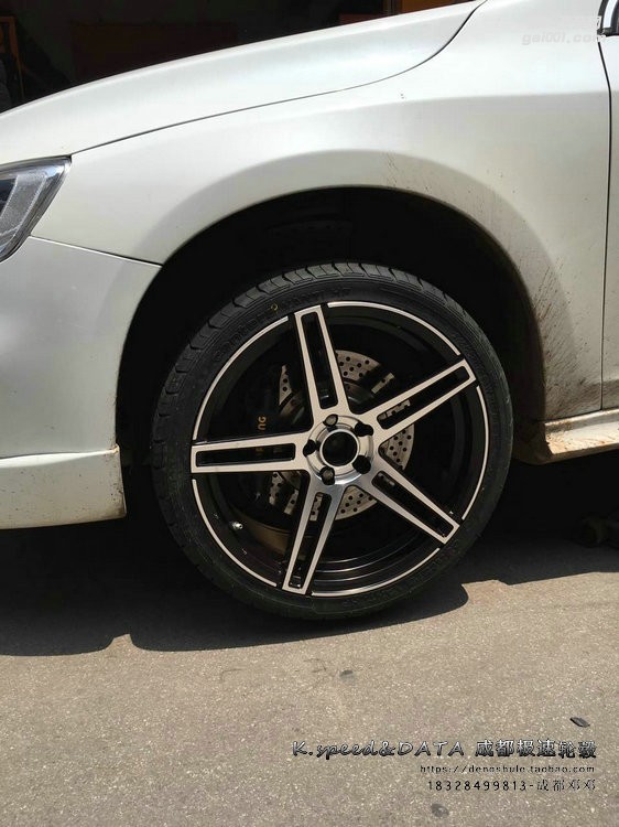 沃爾沃S60  升級(jí)19寸 DX300 晶檀紫車面 (4)