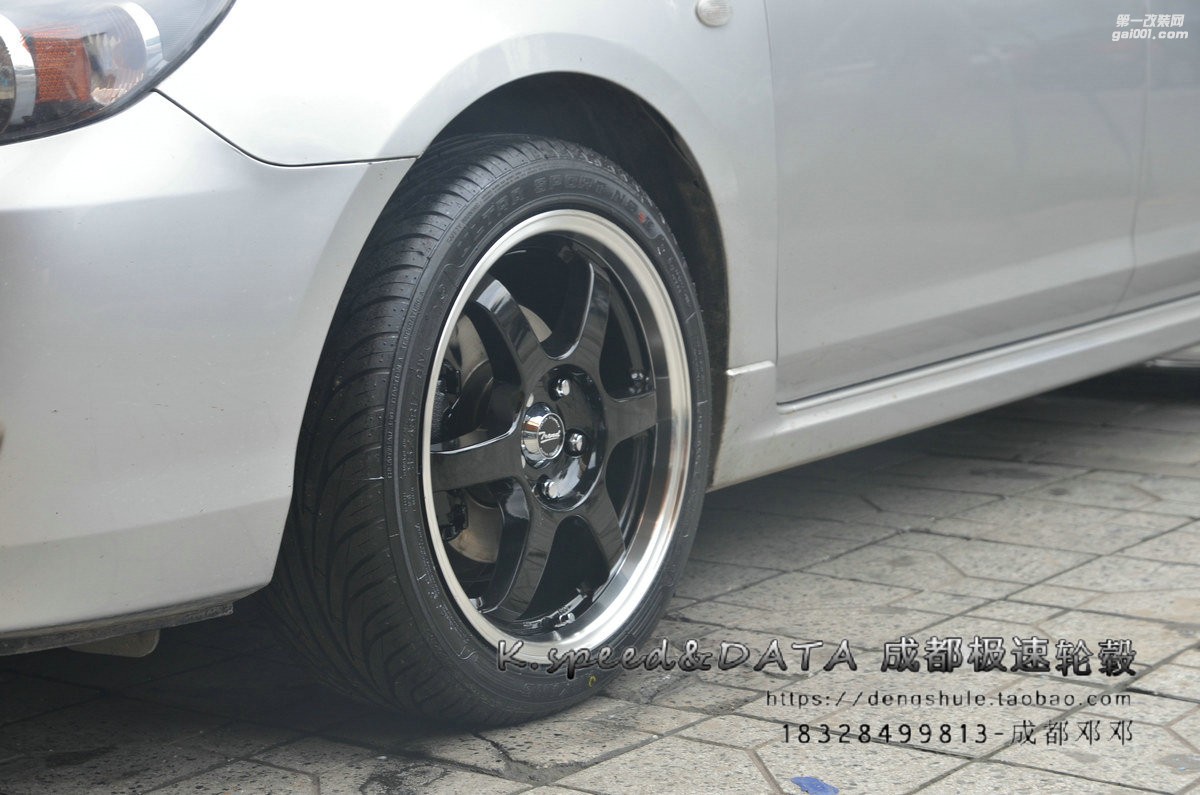 馬自達(dá)3  升級(jí)17寸 SP87 黑色車(chē)邊 (7)