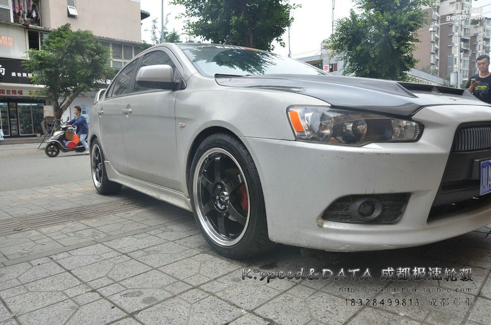 三菱翼神 升級18寸 SP87 黑色車邊 雅泛迪輪轂 (13)