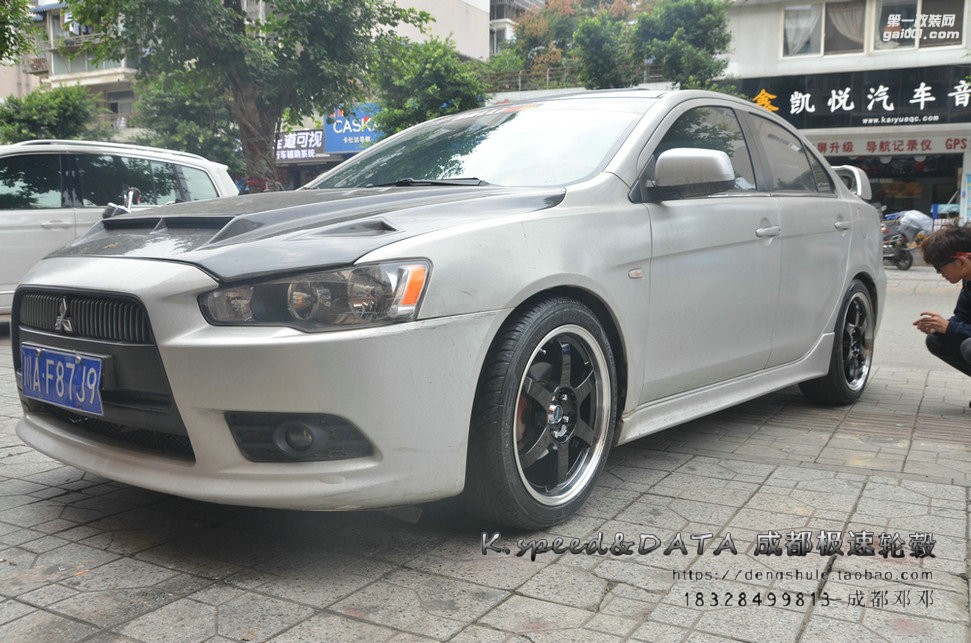 三菱翼神 升級18寸 SP87 黑色車邊 雅泛迪輪轂 (7)