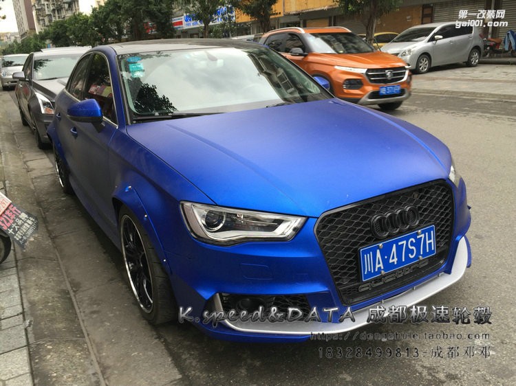 奧迪A3 升級18寸  雅泛迪SP90 黑色車邊 (11)