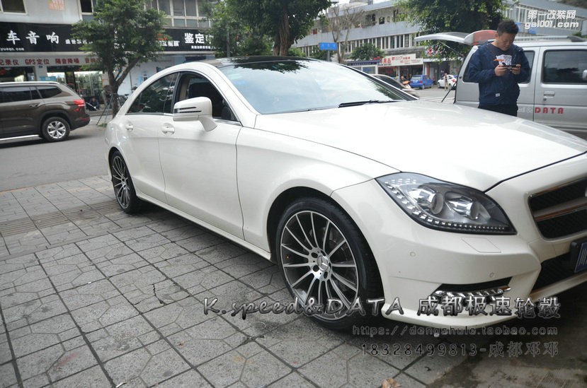 奔馳CLS 300 升級(jí)19寸 定制鍛造輪轂裝車 (12)