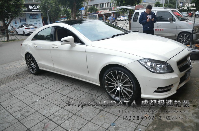 奔馳CLS 300 升級(jí)19寸 定制鍛造輪轂裝車 (6)