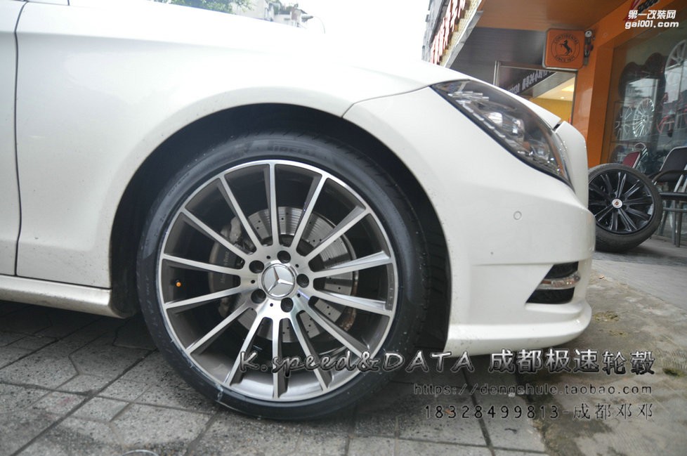 奔馳CLS 300 升級(jí)19寸 定制鍛造輪轂裝車 (7)