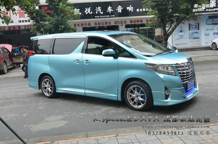 埃爾法升級18寸 KX5325 電鍍輪轂 (15)