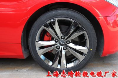 現(xiàn)代酷派烤漆輪轂改電鍍