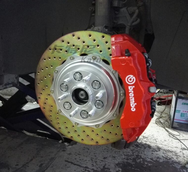 凱迪拉克SRX改裝Brembo前六后四剎車套件