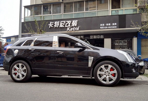 凱迪拉克SRX改裝Brembo前六后四剎車套件