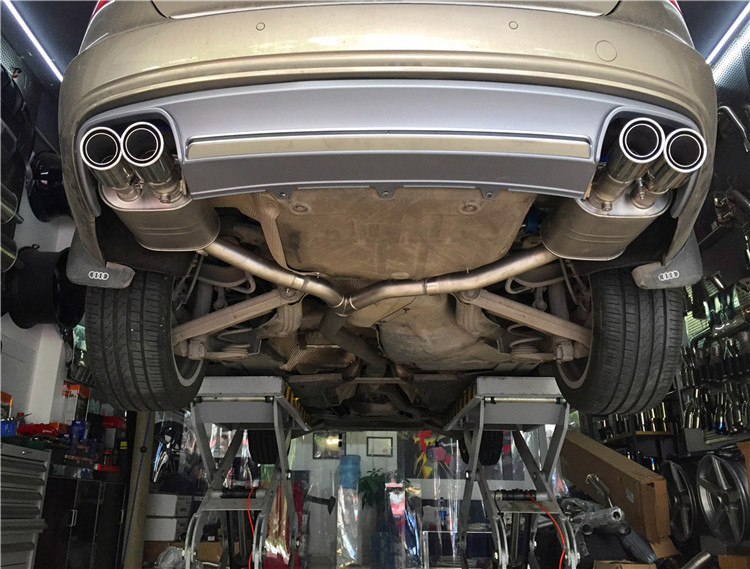 奧迪A4L改裝MIX中尾段四出閥門排氣BMC風(fēng)格