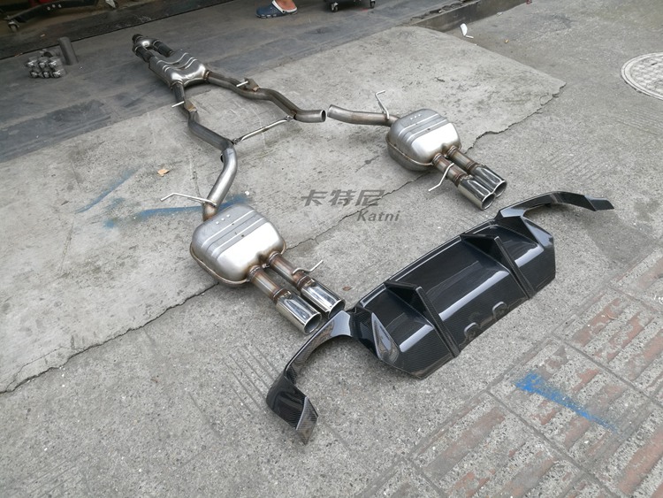 成都寶馬525改裝M5排氣碳纖后唇