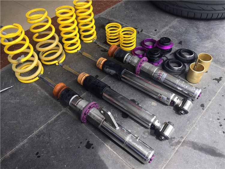 寶馬320改裝KW避震MT包圍全車拉絲鈦車身膜