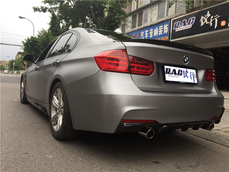 寶馬320改裝KW避震MT包圍全車拉絲鈦車身膜