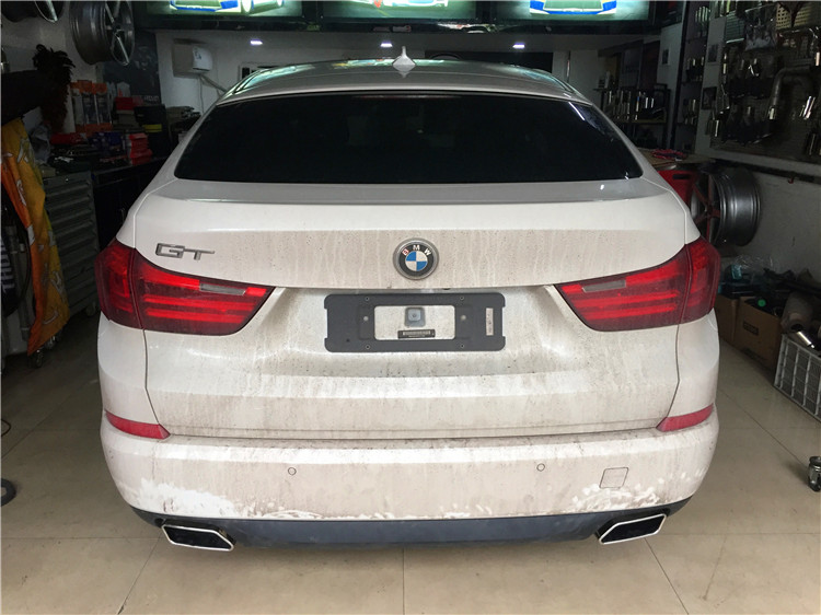 寶馬528GT改裝方口尾喉套件原廠雙邊后唇