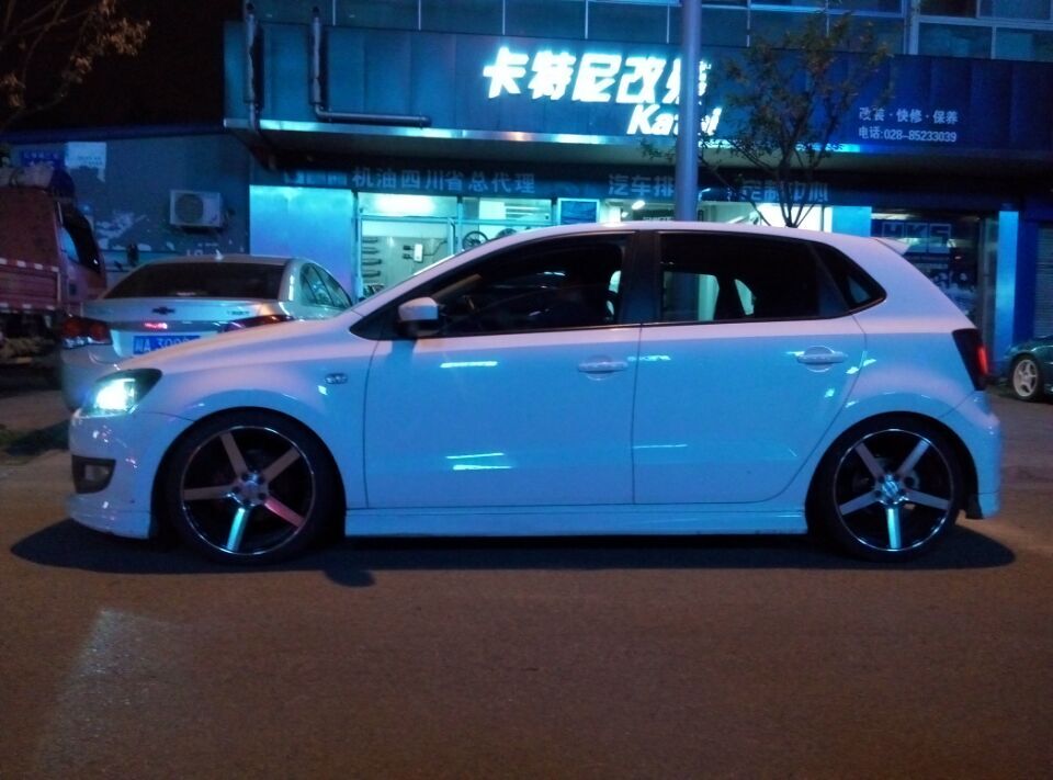 成都POLO波羅改裝ISC避震鼓剎改跌剎排氣頭段