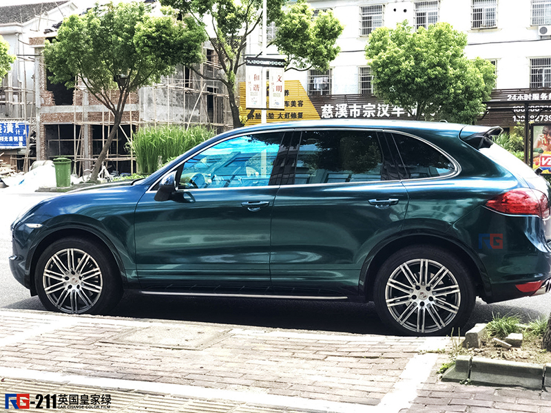 車身改色貼膜,保時捷卡宴汽車車身改色,英國RG瑞集汽車車身改色貼膜,汽車改色貼膜,汽車改色