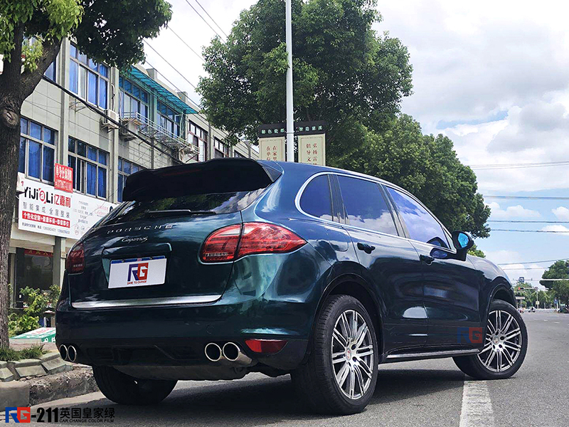 車身改色貼膜,保時捷卡宴汽車車身改色,英國RG瑞集汽車車身改色貼膜,汽車改色貼膜,汽車改色