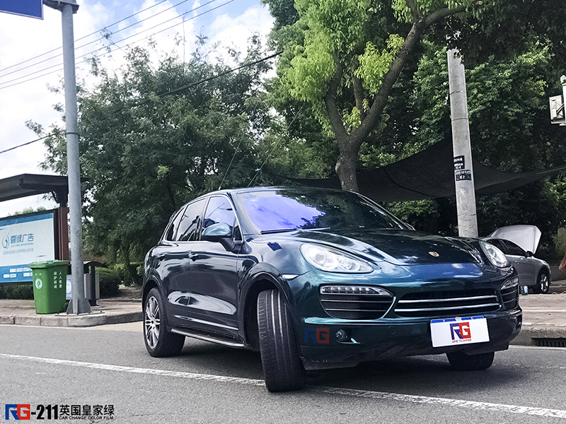 車身改色貼膜,保時捷卡宴汽車車身改色,英國RG瑞集汽車車身改色貼膜,汽車改色貼膜,汽車改色