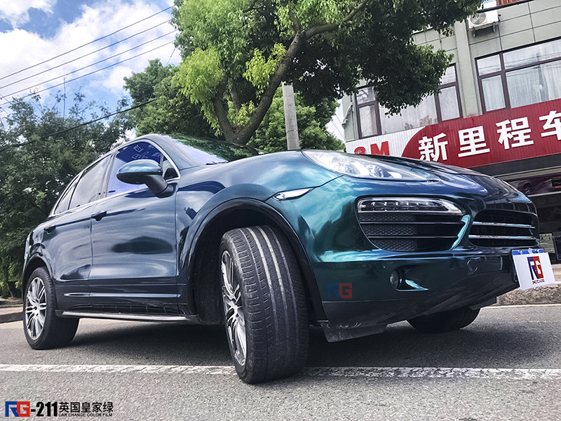 車身改色貼膜,保時捷卡宴汽車車身改色,英國RG瑞集汽車車身改色貼膜,汽車改色貼膜,汽車改色