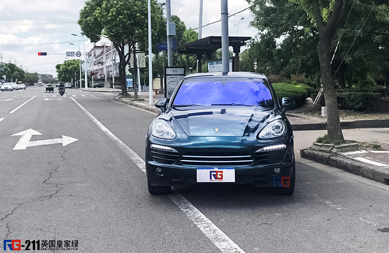 車身改色貼膜,保時捷卡宴汽車車身改色,英國RG瑞集汽車車身改色貼膜,汽車改色貼膜,汽車改色