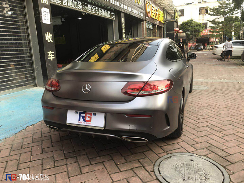 奔馳C200車身改色貼膜,奔馳汽車車身改色貼膜,英國RG瑞集汽車車身改色貼膜