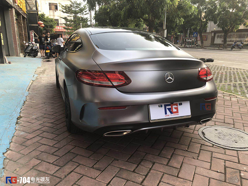 奔馳C200車身改色貼膜,奔馳汽車車身改色貼膜,英國RG瑞集汽車車身改色貼膜