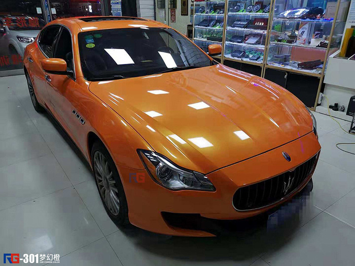 瑪莎拉蒂總裁汽車改色,瑪莎拉蒂車身改色,汽車改色加盟,RG瑞集汽車改色膜,汽車改色培訓