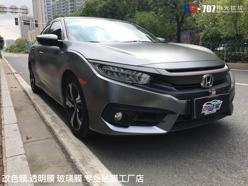 本田思域汽車(chē)車(chē)身改色貼膜,汽車(chē)車(chē)身改色貼膜,英國(guó)RG瑞集汽車(chē)車(chē)身改色貼膜