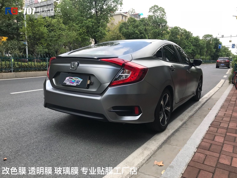 本田思域汽車(chē)車(chē)身改色貼膜,汽車(chē)車(chē)身改色貼膜,英國(guó)RG瑞集汽車(chē)車(chē)身改色貼膜