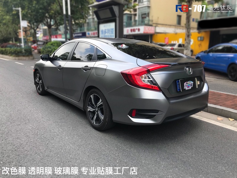 本田思域汽車(chē)車(chē)身改色貼膜,汽車(chē)車(chē)身改色貼膜,英國(guó)RG瑞集汽車(chē)車(chē)身改色貼膜