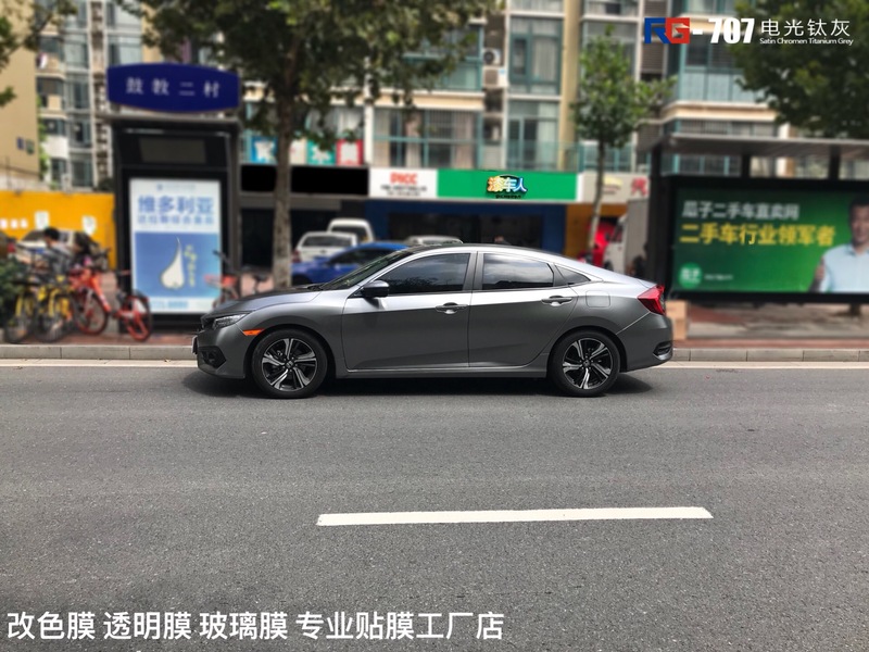 本田思域汽車(chē)車(chē)身改色貼膜,汽車(chē)車(chē)身改色貼膜,英國(guó)RG瑞集汽車(chē)車(chē)身改色貼膜