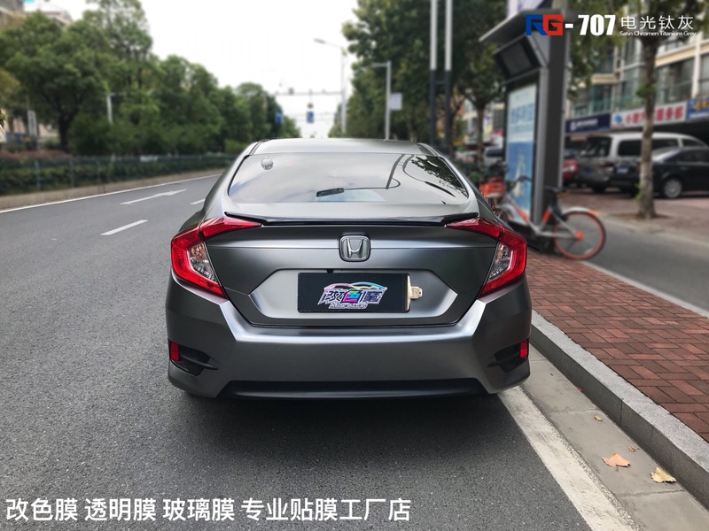 本田思域汽車(chē)車(chē)身改色貼膜,汽車(chē)車(chē)身改色貼膜,英國(guó)RG瑞集汽車(chē)車(chē)身改色貼膜