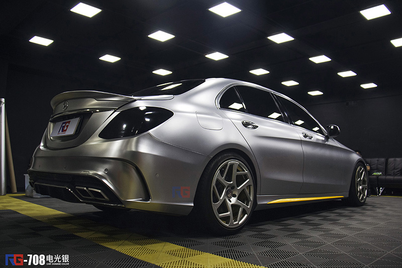 奔馳C級(jí)汽車(chē)車(chē)身改色貼膜,奔馳汽車(chē)車(chē)身改色貼膜,英國(guó)RG瑞集汽車(chē)車(chē)身改色貼膜