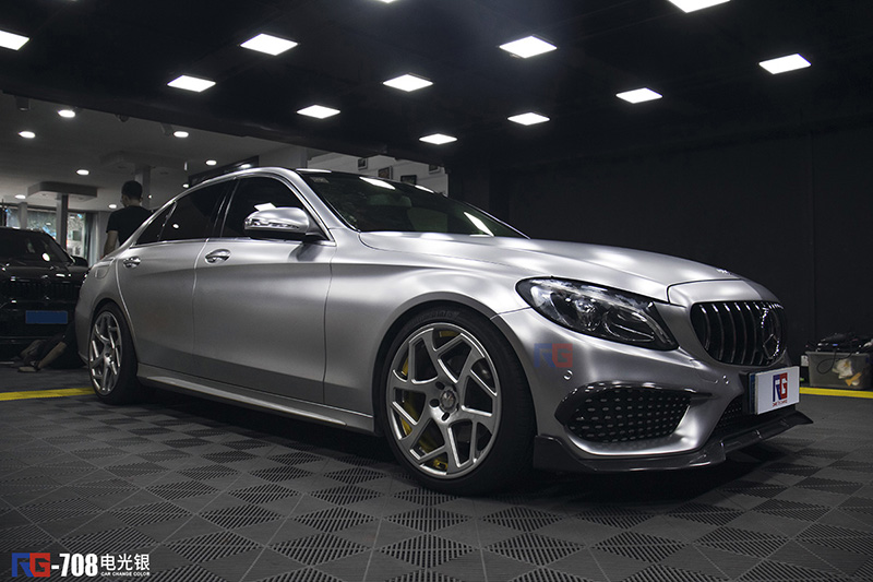 奔馳C級(jí)汽車(chē)車(chē)身改色貼膜,奔馳汽車(chē)車(chē)身改色貼膜,英國(guó)RG瑞集汽車(chē)車(chē)身改色貼膜