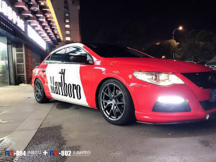大眾CC車身改色膜,大眾汽車車身改色,英國RG瑞集汽車改色膜,汽車改色貼膜,汽車改色