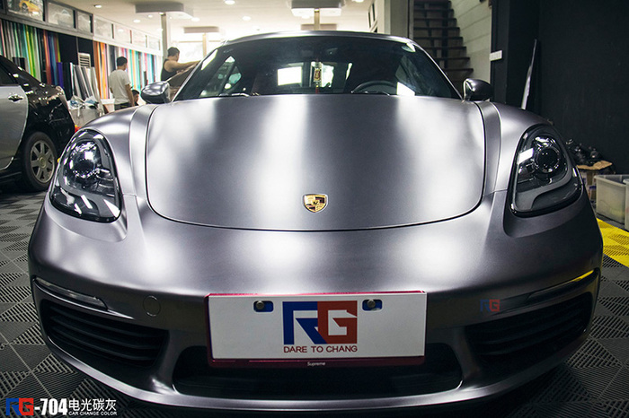 保時(shí)捷718汽車改色,保時(shí)捷改色貼膜,汽車改色加盟,RG瑞集汽車改色膜,汽車改色培訓(xùn)