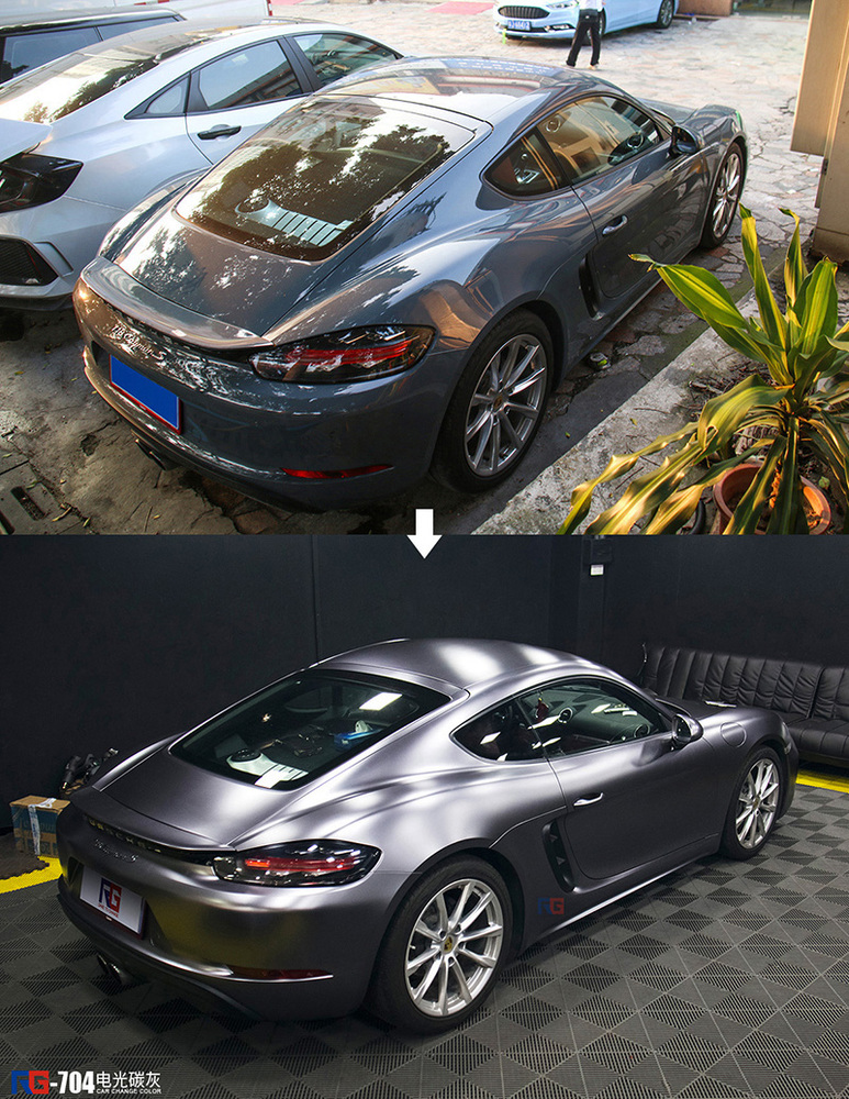保時(shí)捷718汽車改色,保時(shí)捷改色貼膜,汽車改色加盟,RG瑞集汽車改色膜,汽車改色培訓(xùn)