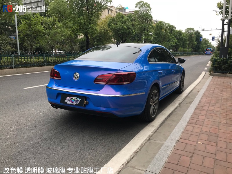 大眾CC汽車車身改色貼膜,大眾汽車車身改色貼膜,英國RG瑞集汽車車身改色貼膜,汽車改色貼膜