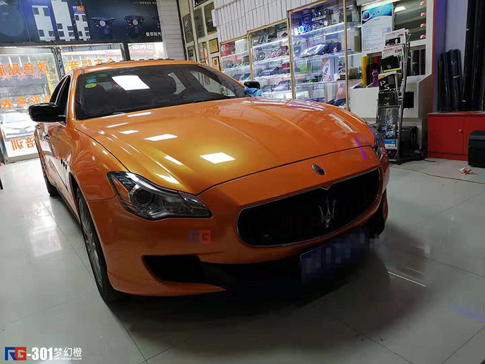 瑪莎拉蒂總裁汽車改色,瑪莎拉蒂車身改色,汽車改色加盟,RG瑞集汽車改色膜,汽車改色培訓